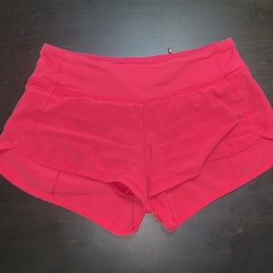 Lululemon pink speed shorts 2.5”